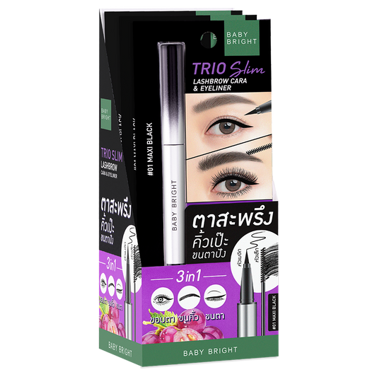 Baby Bright- Trio Slim Lashbrow Cara & Eyeliner 2g+0.5ml