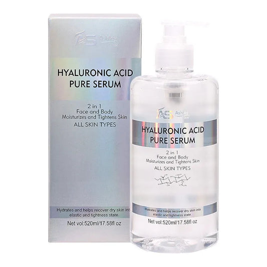 Ashley Shine- Hyaluronic Acid Pure Serum 2 in 1 Face & Body Moisturizes and Tightens Skin 520ml