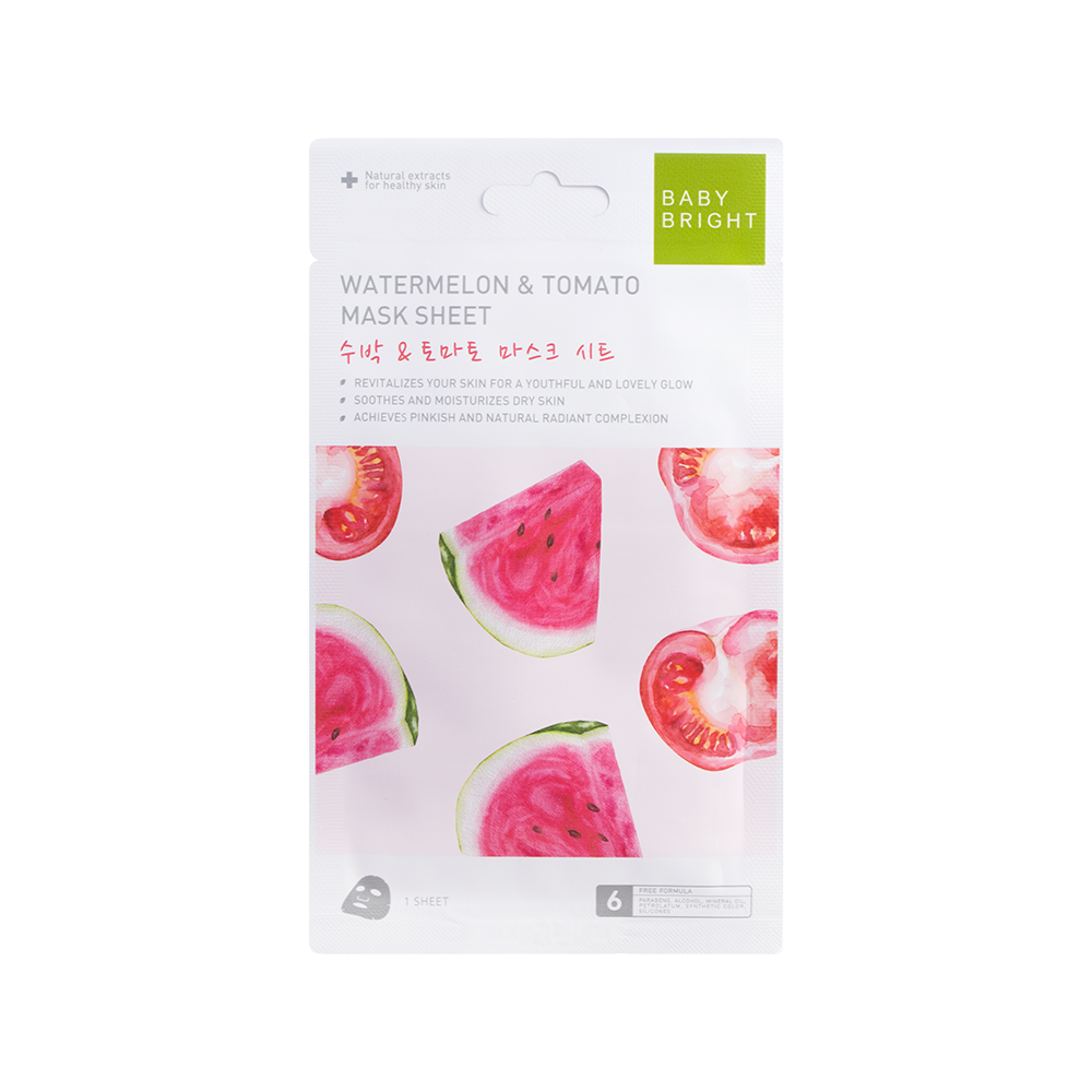 Baby Bright- Watermelon & Tomato Essence Mask Sheet